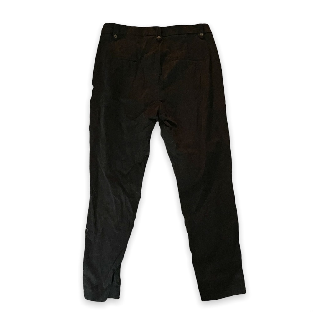 H&M Woman’s Black High Waist Cotton Straight Leg Twill Dress Pants Size: 10 - Picture 5 of 10
